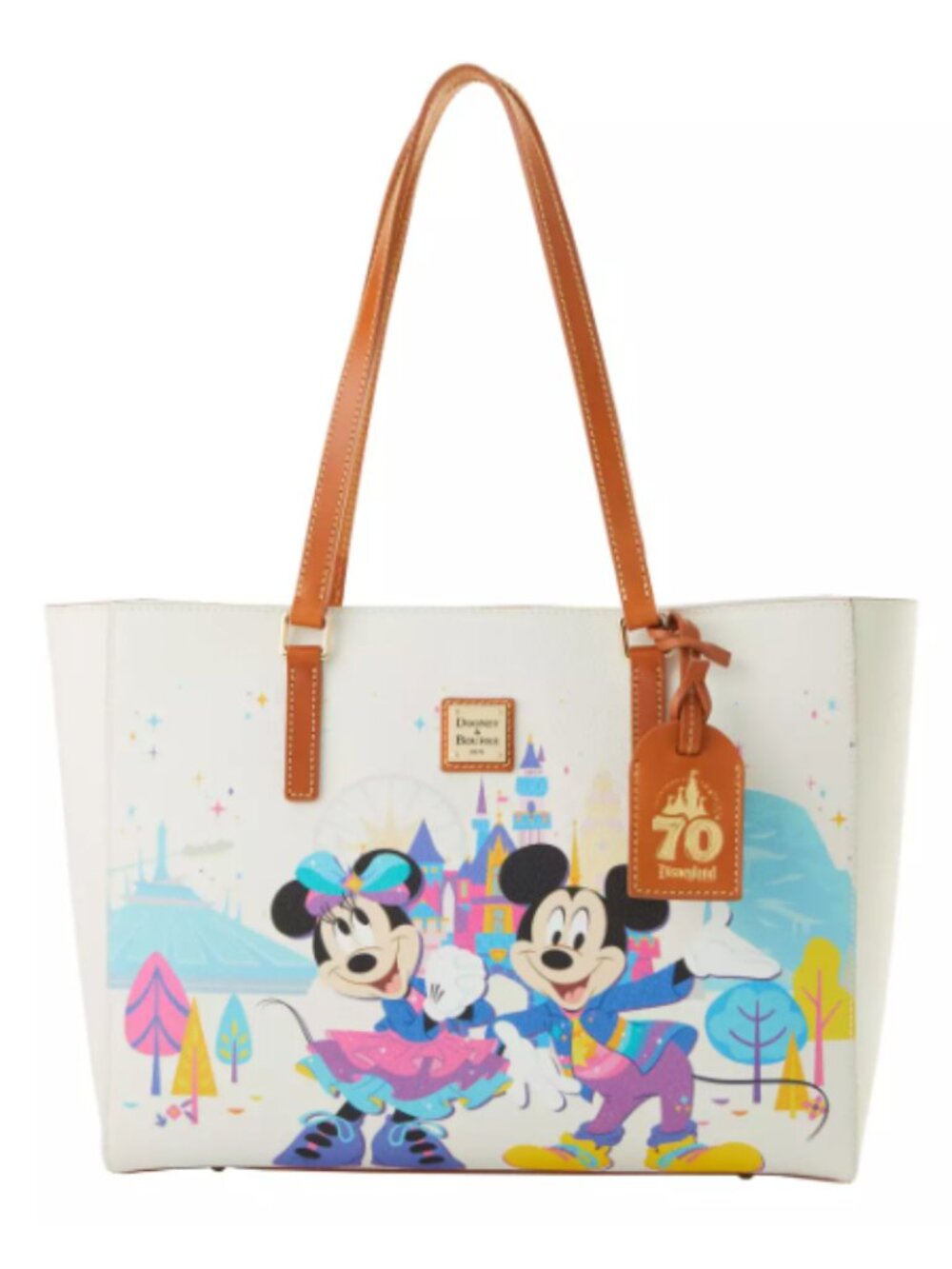 Dooney & Bourke Mickey Mouse and Friends Disneyland 70th Anniversary Tote Bag